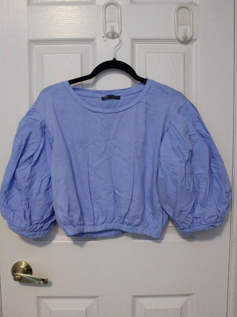 Zara T-shirt Balloon Puff Sleeve Top
